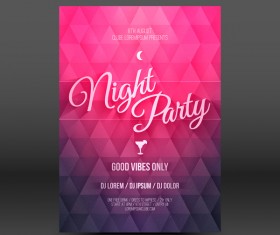 Hot beach party flyer template vector 02