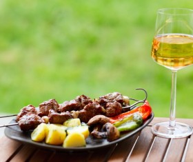 Kebab glass Stock Photo