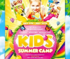 Kids Summer Camp Flyer PSD Template