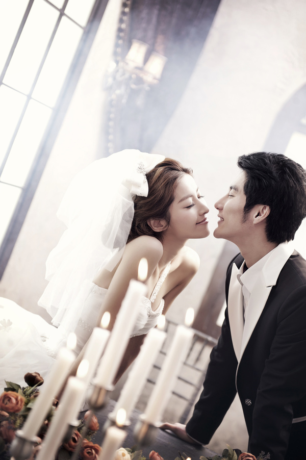 Korean aesthetic wedding Stock Photo