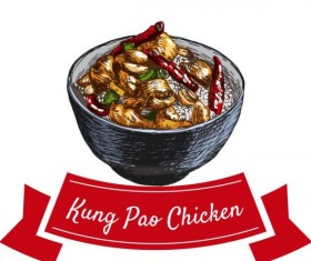 Kung pao chicken vector material