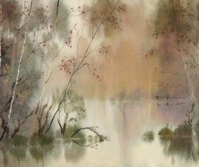 Landscape painting Stock Photo 01