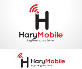 Letter H Mobile logo vector