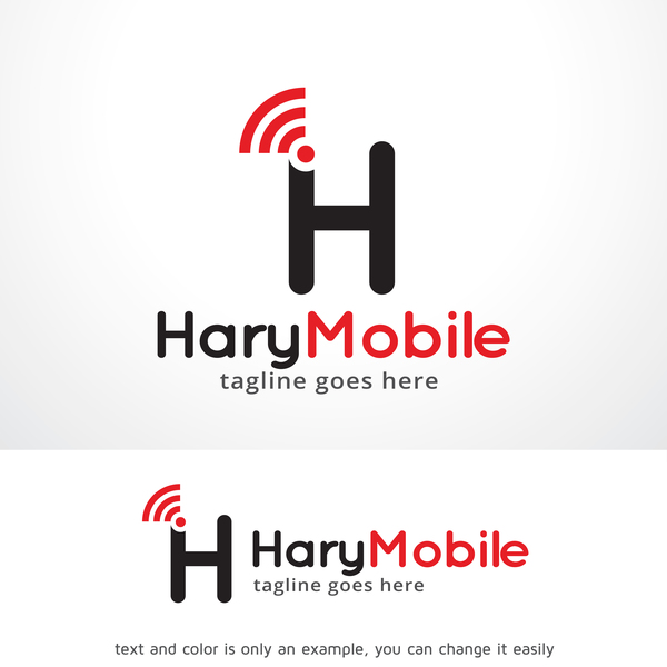 Letter H Mobile logo vector