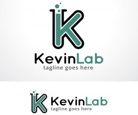 Letter K Lab logo vector