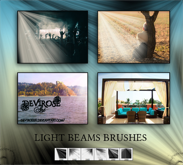 Light Beam photoshop brushes