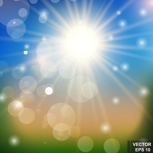 Light effect bokeh with blurred backgrounds vector 01
