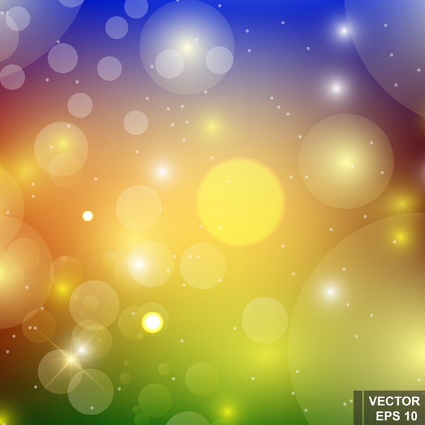 Light effect bokeh with blurred backgrounds vector 03
