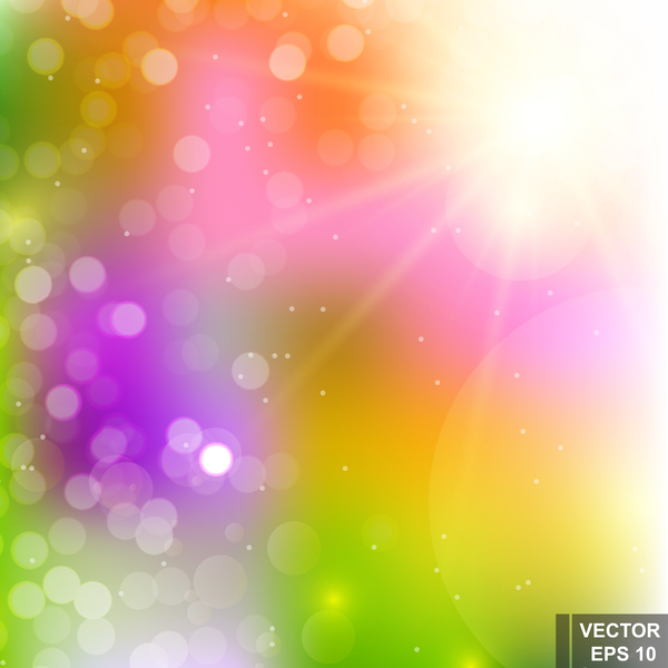 Light effect bokeh with blurred backgrounds vector 04