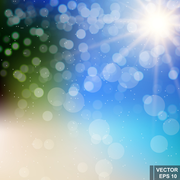 Light effect bokeh with blurred backgrounds vector 05