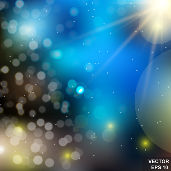 Light effect bokeh with blurred backgrounds vector 08