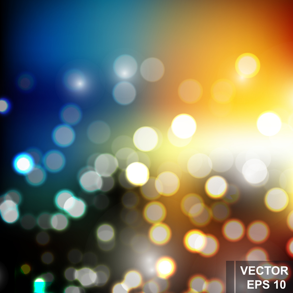 Light effect bokeh with blurred backgrounds vector 09 free download