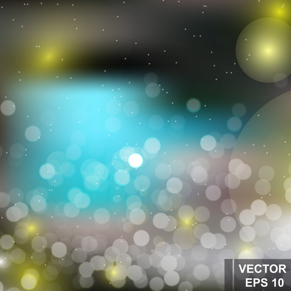Light effect bokeh with blurred backgrounds vector 10
