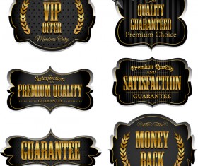 Luxury VIP labels vector material 01