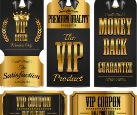 Luxury VIP labels vector material 02