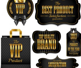 Luxury VIP labels vector material 03