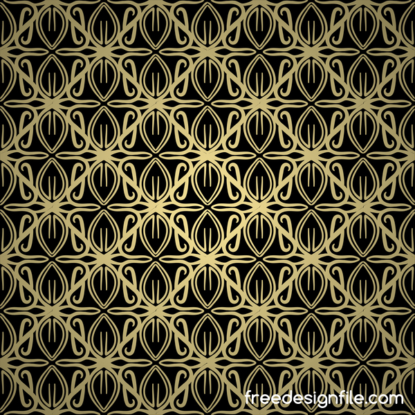 Luxury golden decorative pattern seamless vector 04
