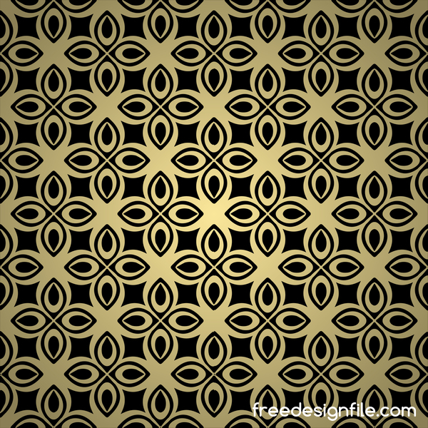 Luxury golden decorative pattern seamless vector 05