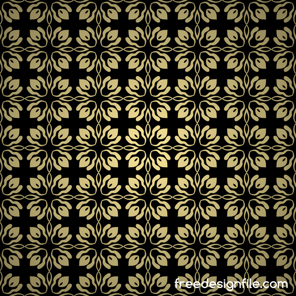 Luxury golden decorative pattern seamless vector 07