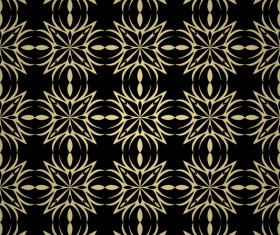 Luxury golden decorative pattern seamless vector 11