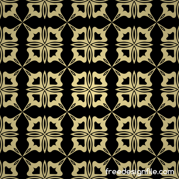 Luxury golden decorative pattern seamless vector 15