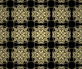 Luxury golden decorative pattern seamless vector 18