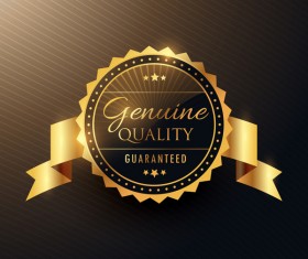 Luxury quality element label vector