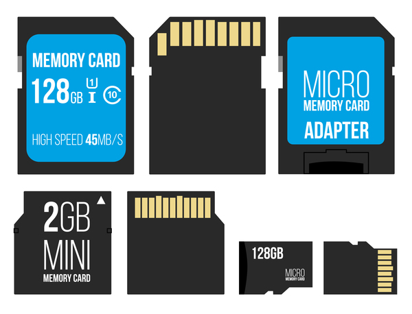 Micro memory card vector set