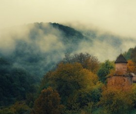 Misty Mountains Stock Photo