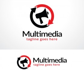 Multimedia logo design vector 02