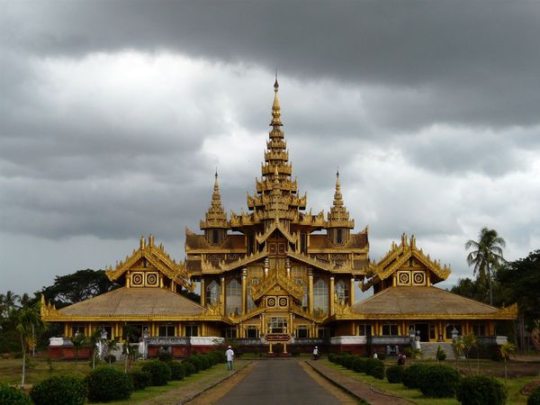 Myanmar Burgundy Palace Stock Photo