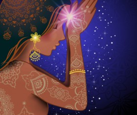 Namaste Woman design vector
