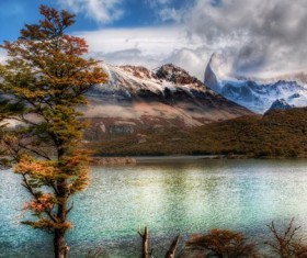 Natural lakes and mountains Stock Photo