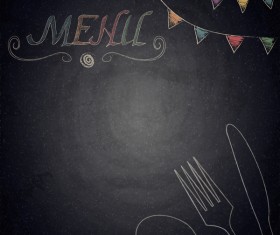 Nenu black chalkboard background vector 01
