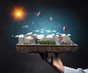 New Development Project Modern City Model Stock Photo 05