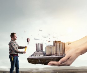 New Development Project Modern City Model Stock Photo 09