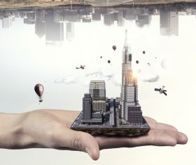 New Development Project Modern City Model Stock Photo 11