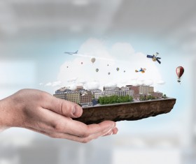 New Development Project Modern City Model Stock Photo 15