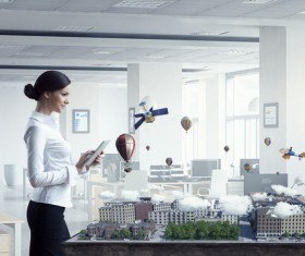 New Development Project Modern City Model Stock Photo 16