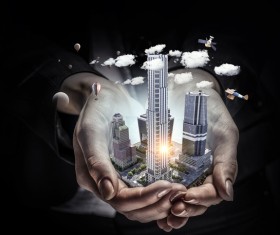 New Development Project Modern City Model Stock Photo 18