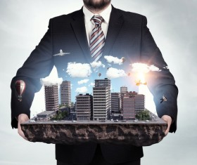 New Development Project Modern City Model Stock Photo 21