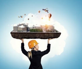 New Development Project Modern City Model Stock Photo 22