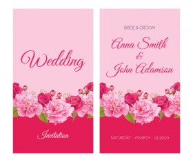 New wed invitation card creative vector 05