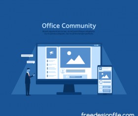 Office community business background vector