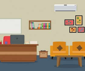 Office flat styles background vector 04