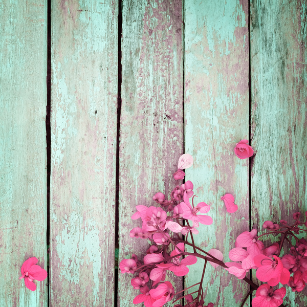 Old wooden background flowers Stock Photo 09 free download