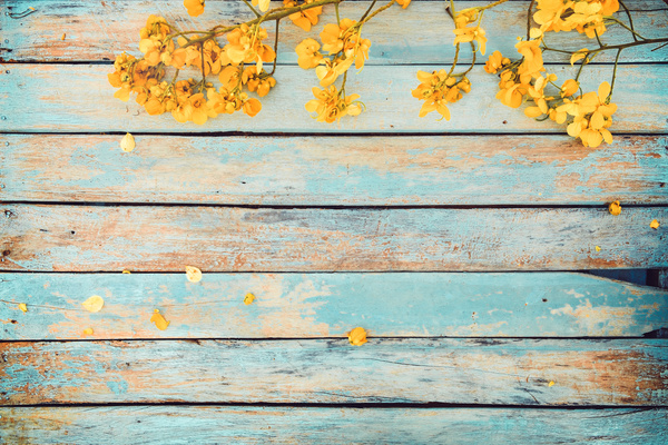 Old wooden background flowers Stock Photo 10