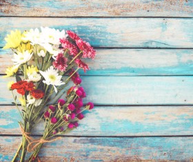 Old wooden background flowers Stock Photo 14