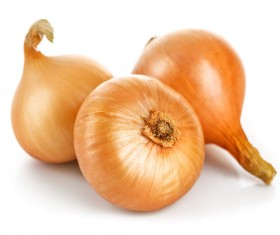 Onions on a white background HD picture