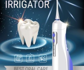 Oral irrigaror advertising vector template 06